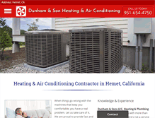 Tablet Screenshot of dunhamsonsacandheating.com